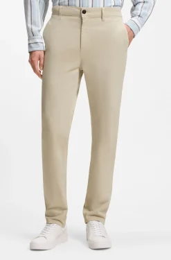Tapered-Fit Hose aus Baumwoll-Satin mit Elasthan-Anteil
