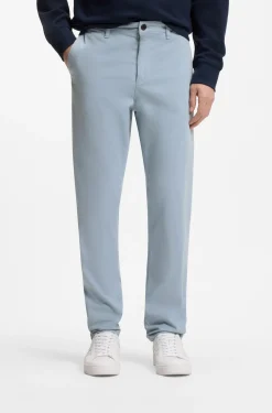 Tapered-Fit Hose aus Baumwoll-Satin mit Elasthan-Anteil