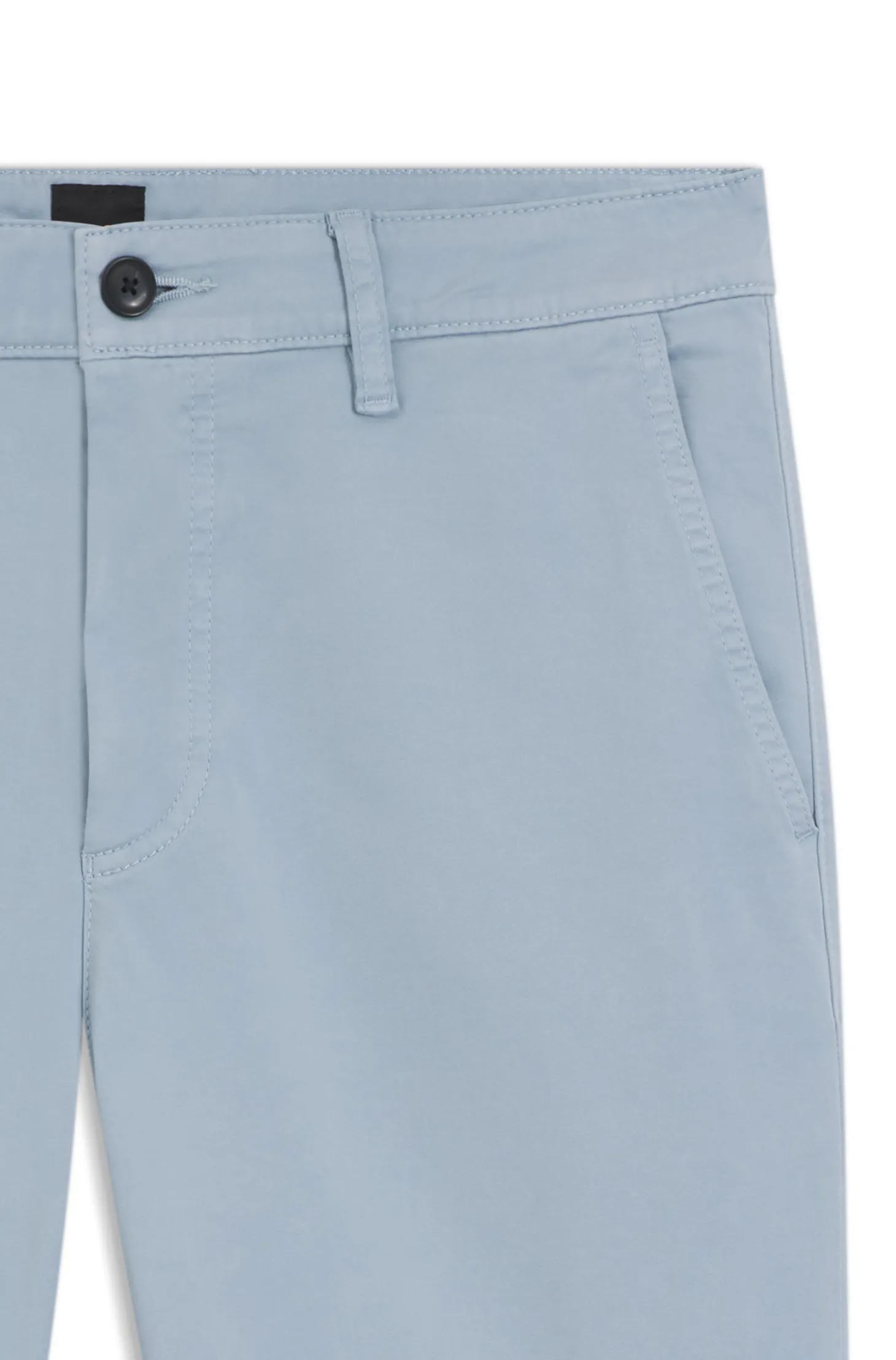 Tapered-Fit Hose aus Baumwoll-Satin mit Elasthan-Anteil