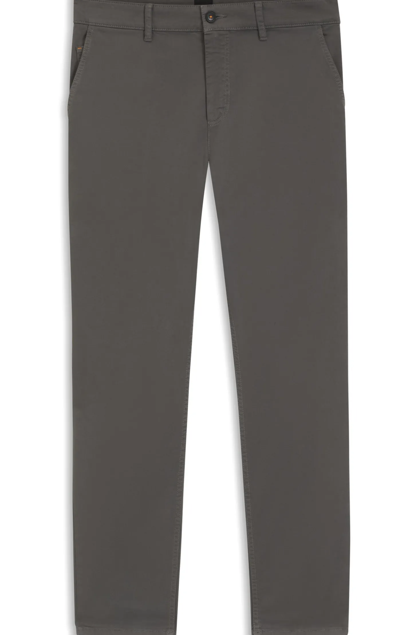 Tapered-Fit Hose aus Baumwoll-Satin mit Elasthan-Anteil