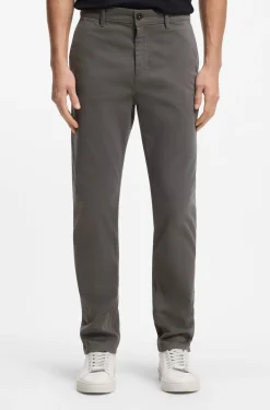 Tapered-Fit Hose aus Baumwoll-Satin mit Elasthan-Anteil
