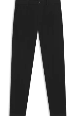 Tapered-Fit Hose aus Baumwoll-Satin mit Elasthan-Anteil