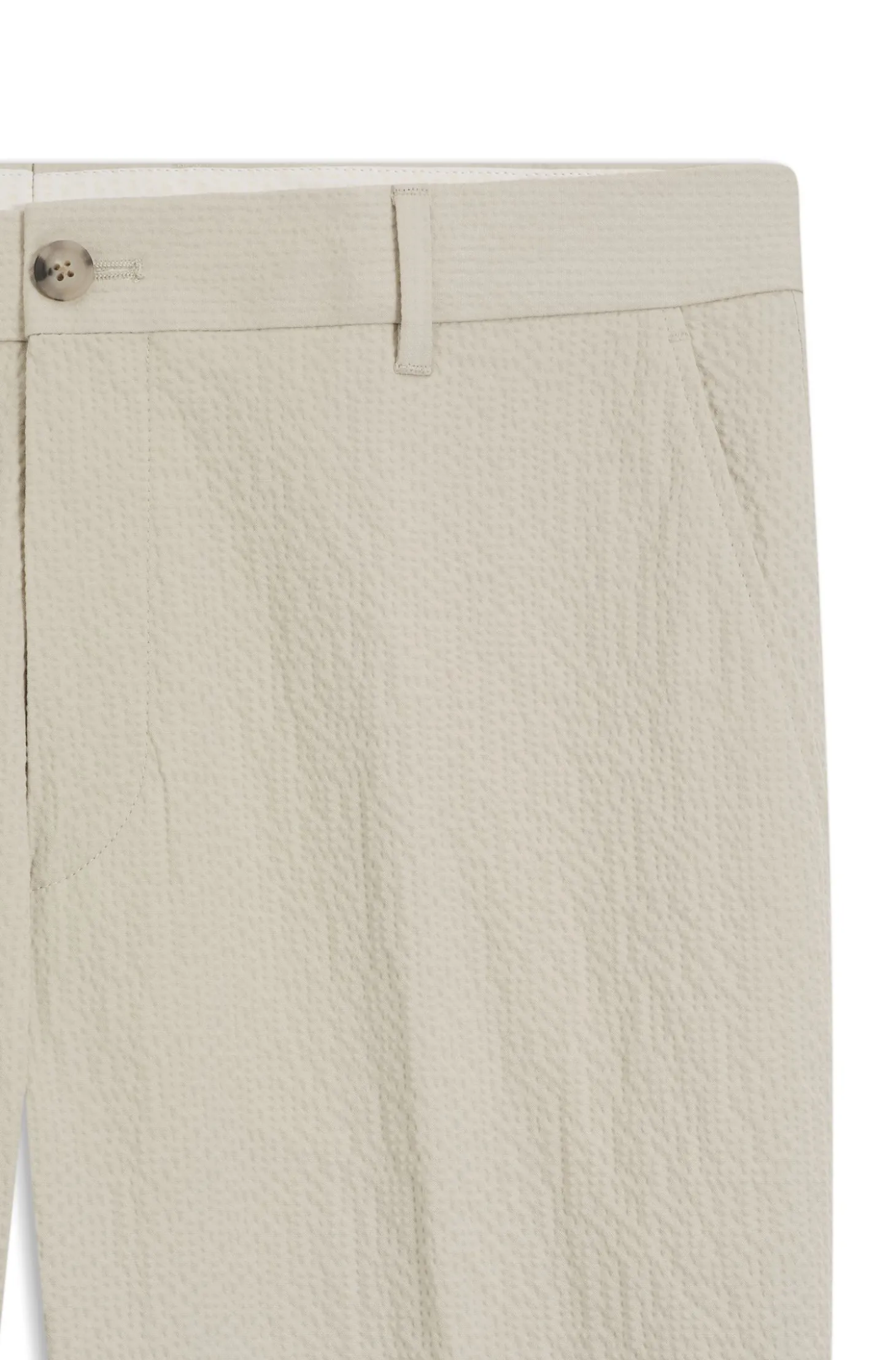 Tapered-Fit Hose aus Stretch-Baumwolle mit Seersucker-Struktur