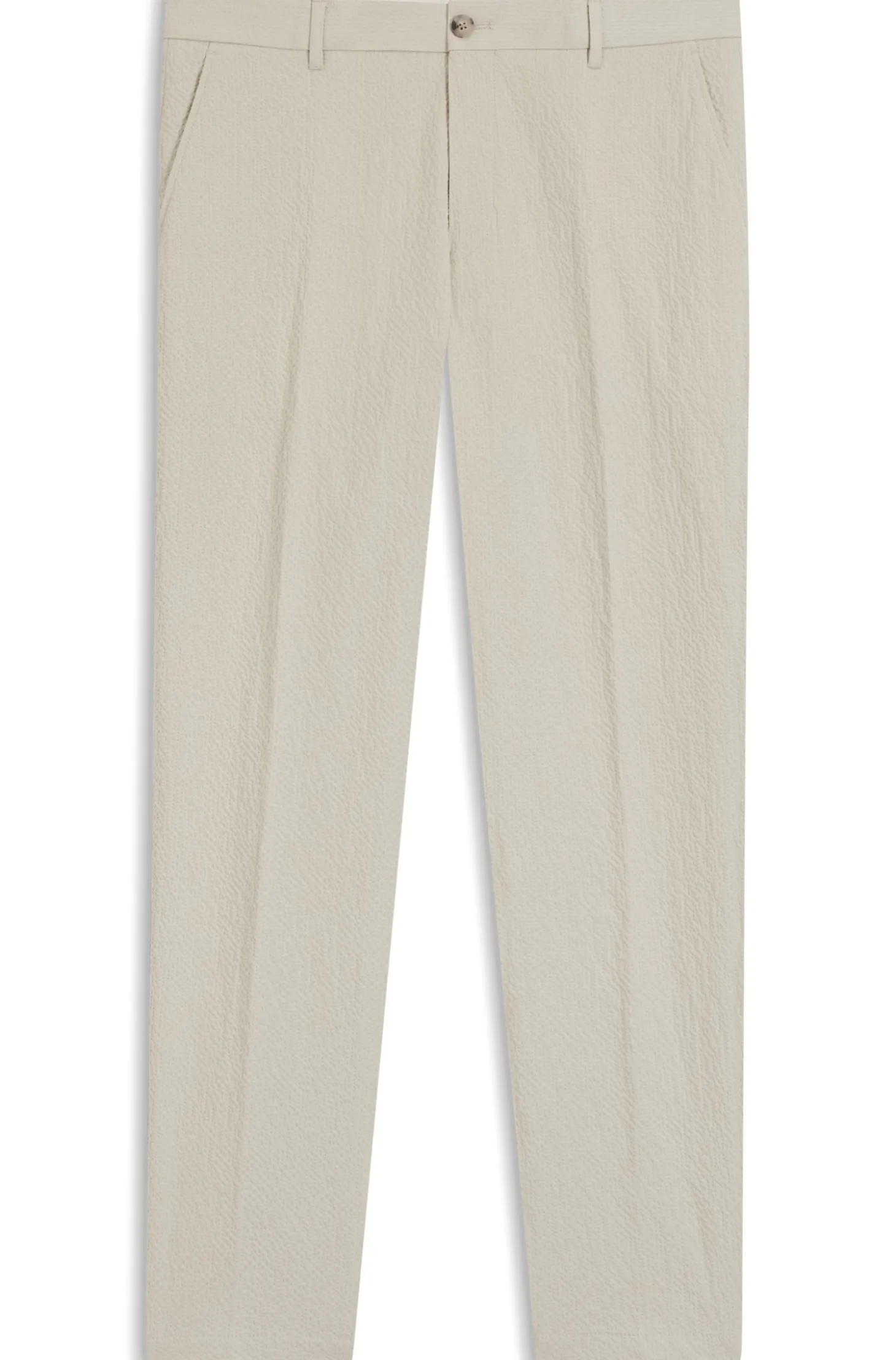 Tapered-Fit Hose aus Stretch-Baumwolle mit Seersucker-Struktur