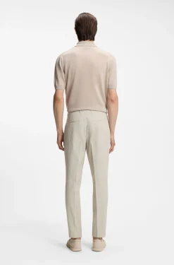 Tapered-Fit Hose aus Stretch-Baumwolle mit Seersucker-Struktur