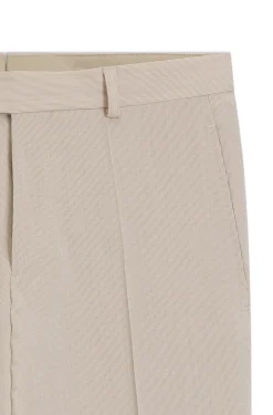 Tapered-Fit Hose aus Woll-Mix-Seersucker-Gewebe
