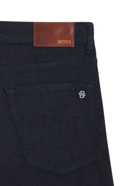 Tapered-Fit Jeans aus komfortablem Stretch-Denim in reinem Blau