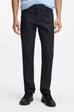 Tapered-Fit Jeans aus komfortablem Stretch-Denim in reinem Blau