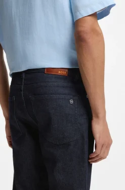 Tapered-Fit Jeans aus komfortablem Stretch-Denim in reinem Blau