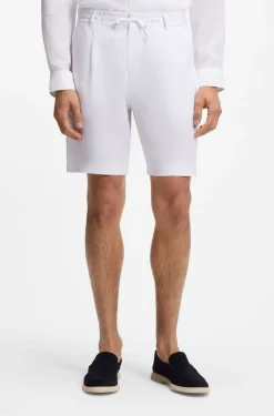 Tapered-Fit Shorts aus Leinen