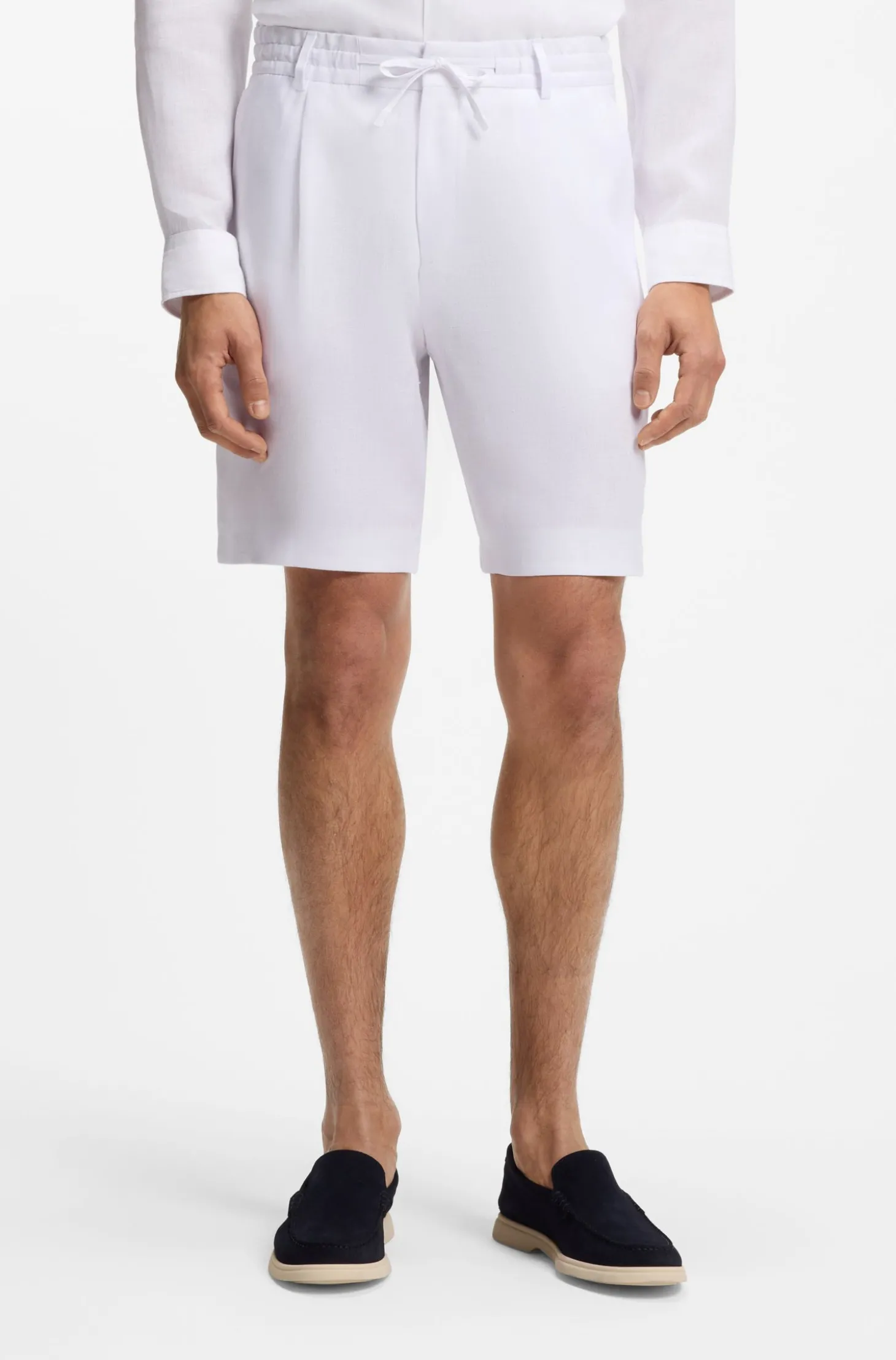 Tapered-Fit Shorts aus Leinen