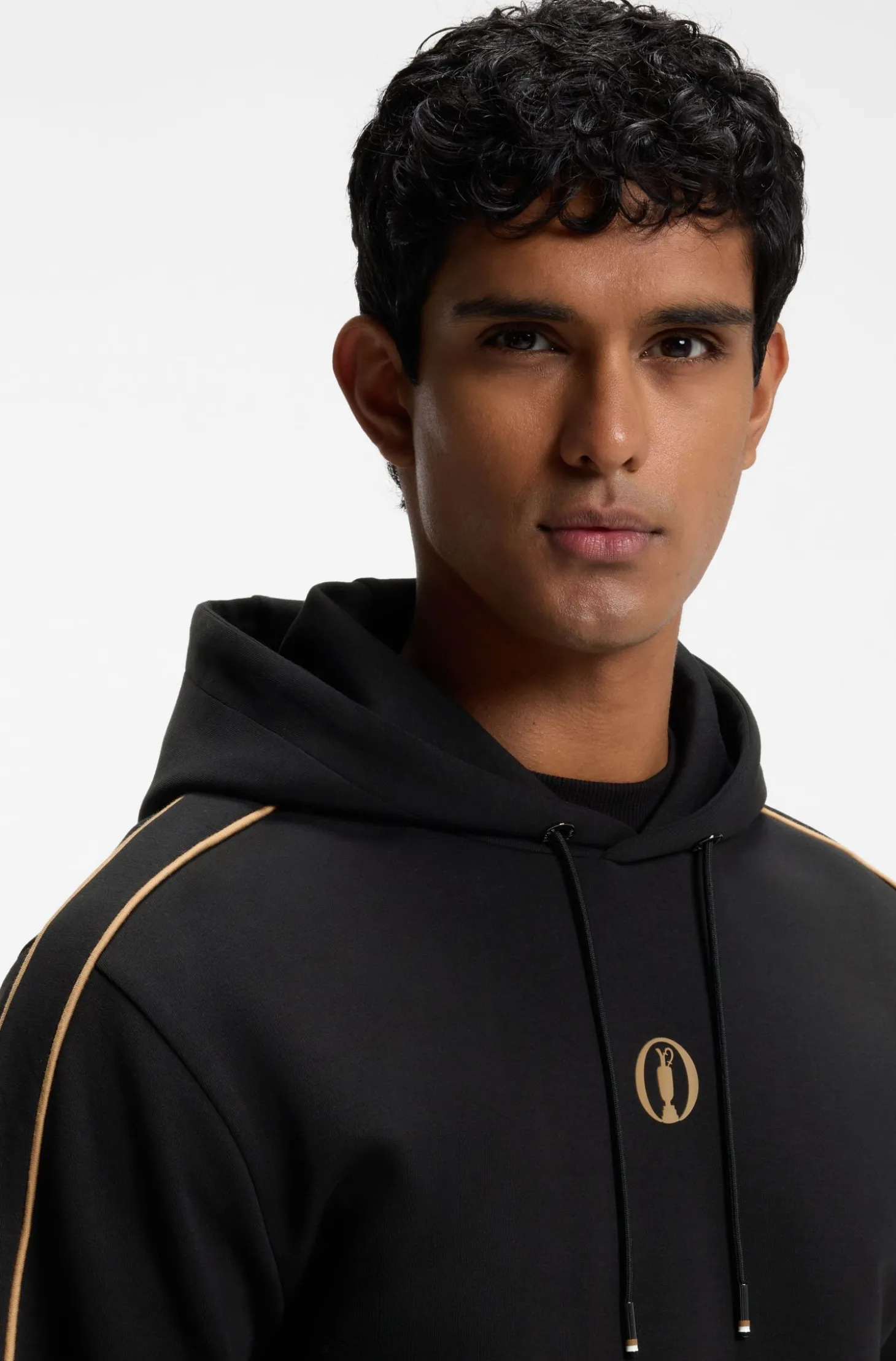 The Open Hoodie aus Baumwoll-Mix mit grafischem Print auf der Rückseite