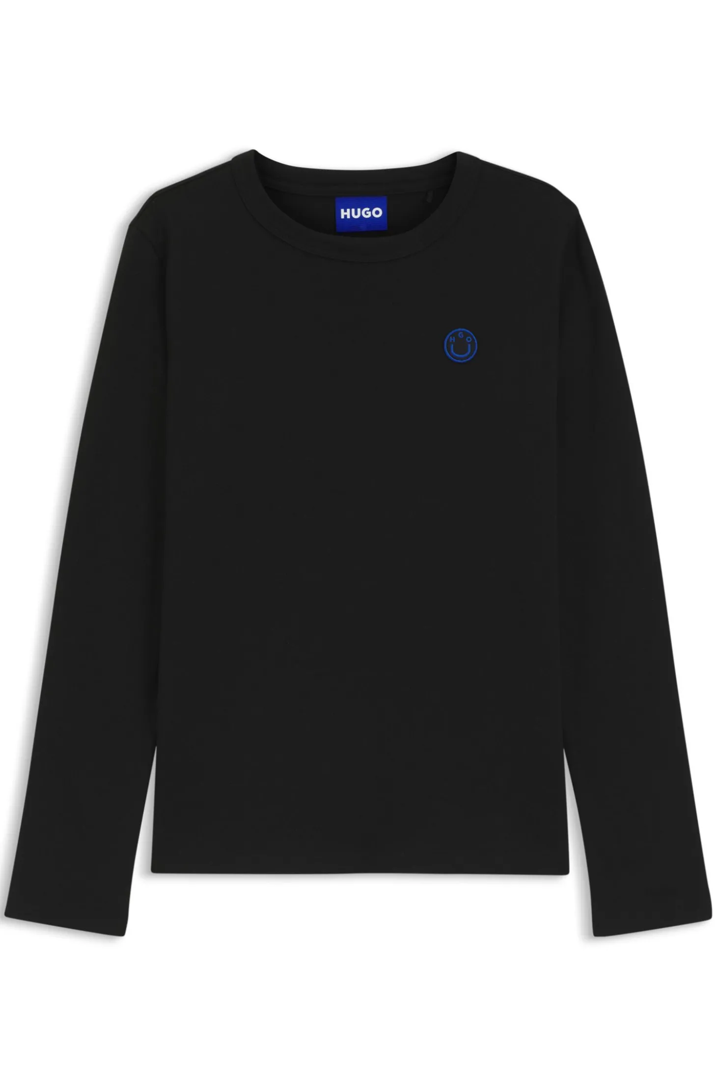 Top aus Baumwoll-Jersey mit Happy HUGO Logo-Aufnäher