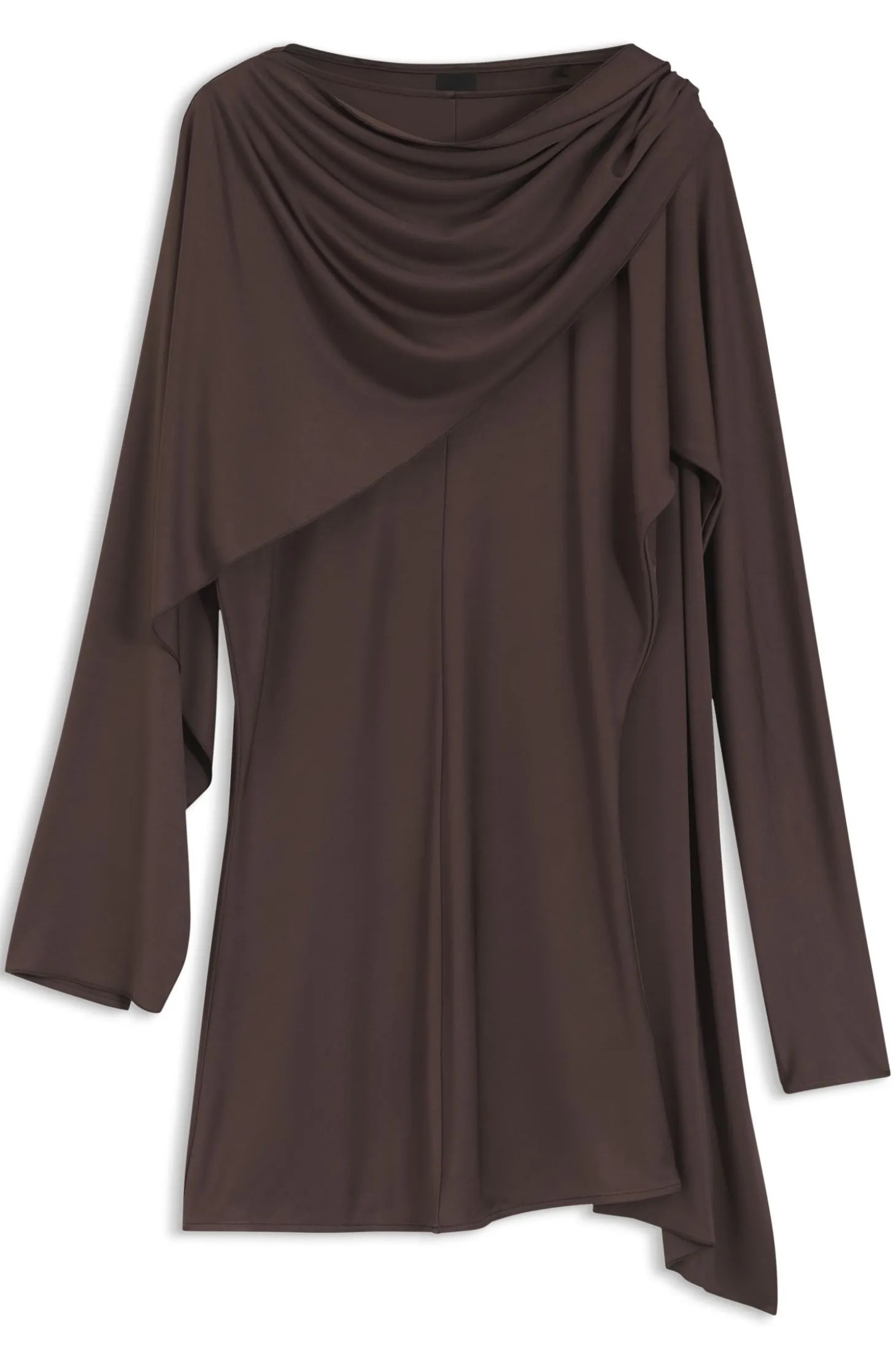 Top aus drapiertem Jersey mit Schal-Detail