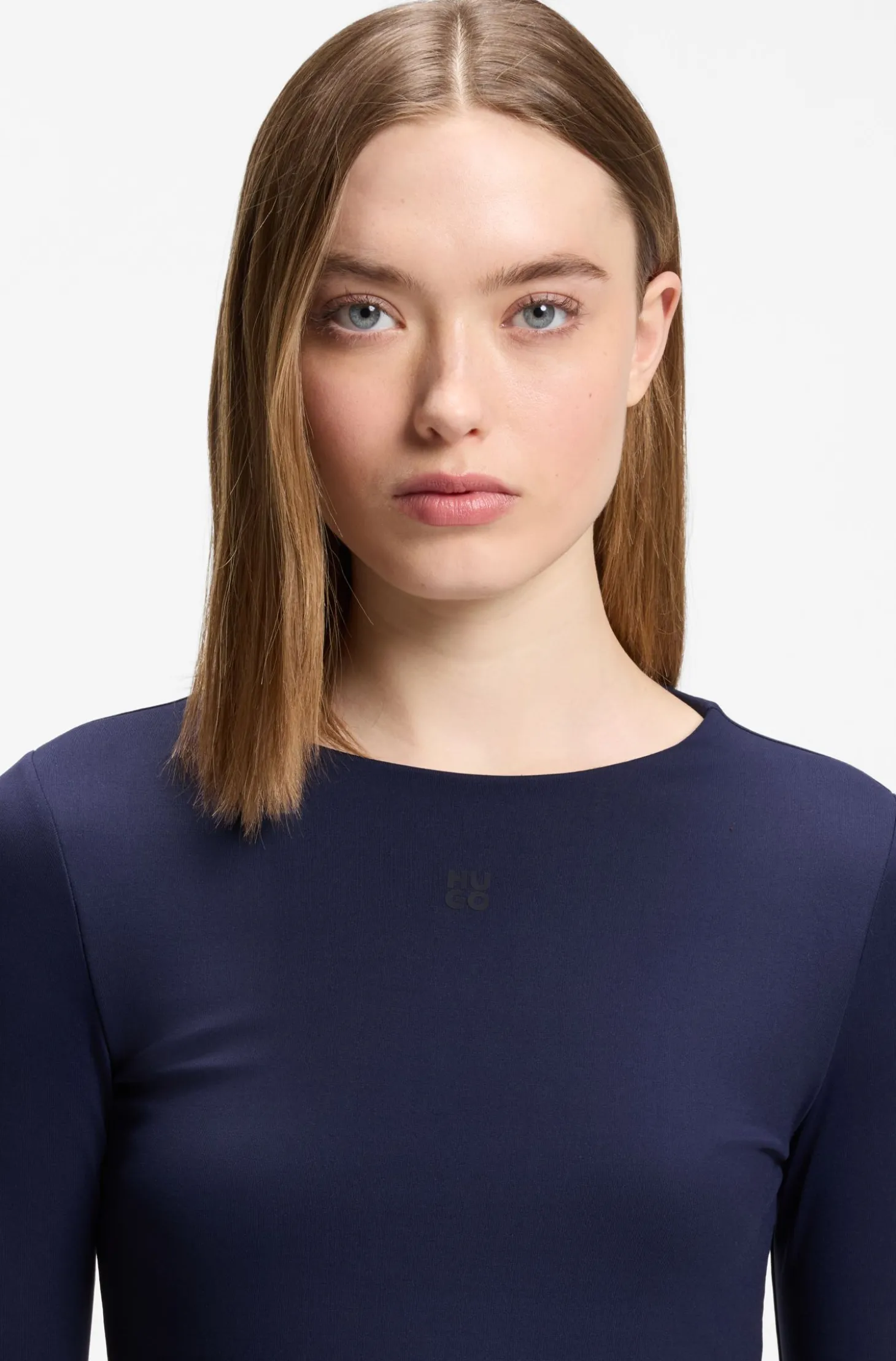 Top aus Stretch-Jersey mit Stack-Logo-Print