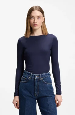 Top aus Stretch-Jersey mit Stack-Logo-Print
