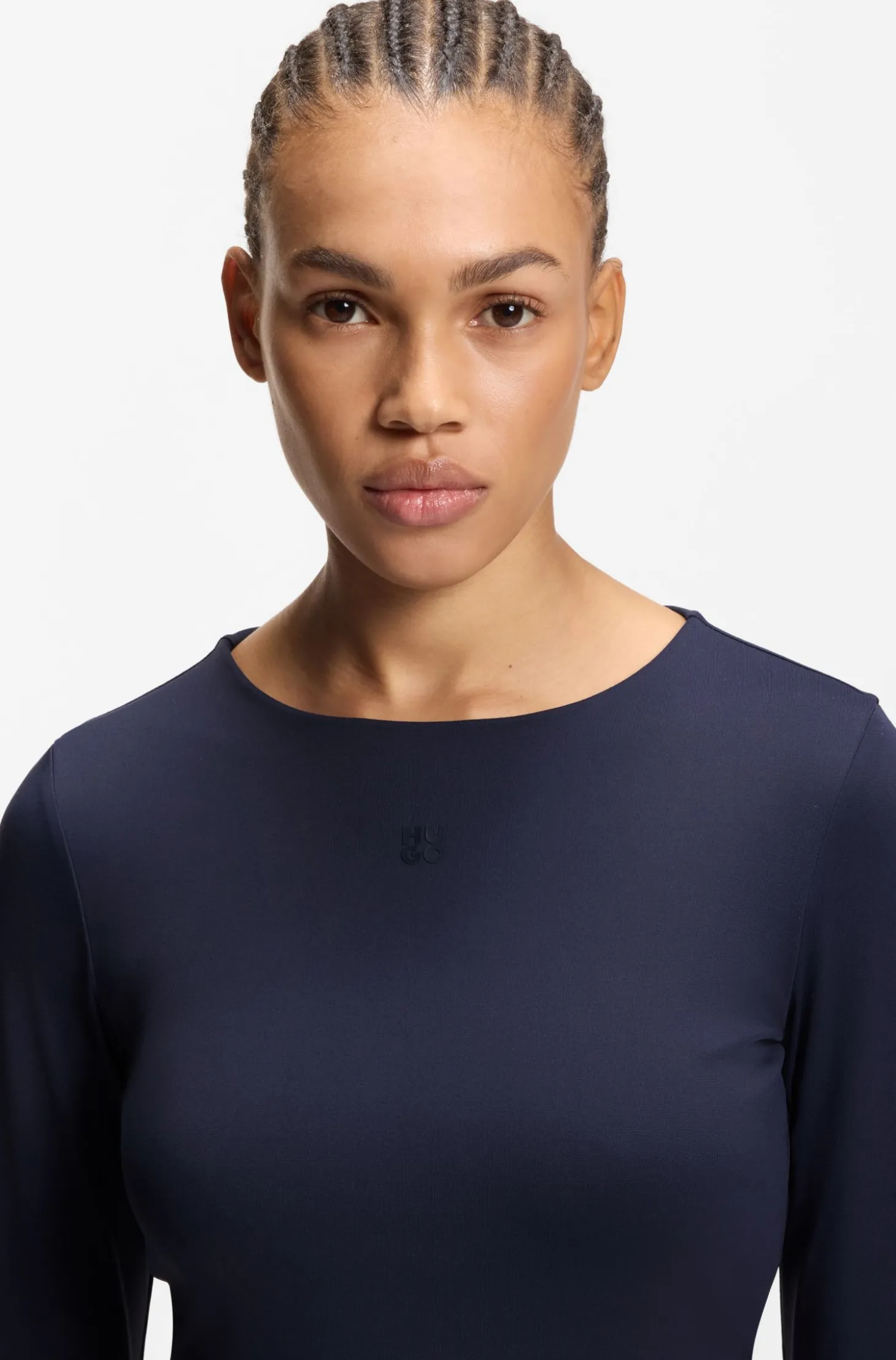 Top aus Stretch-Jersey mit Stack-Logo-Print