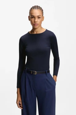 Top aus Stretch-Jersey mit Stack-Logo-Print