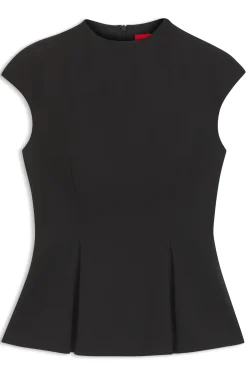 Top mit Schößchen und Falten-Details