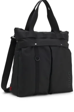 Tote Bag aus Ripstop mit Logo-Schriftzug