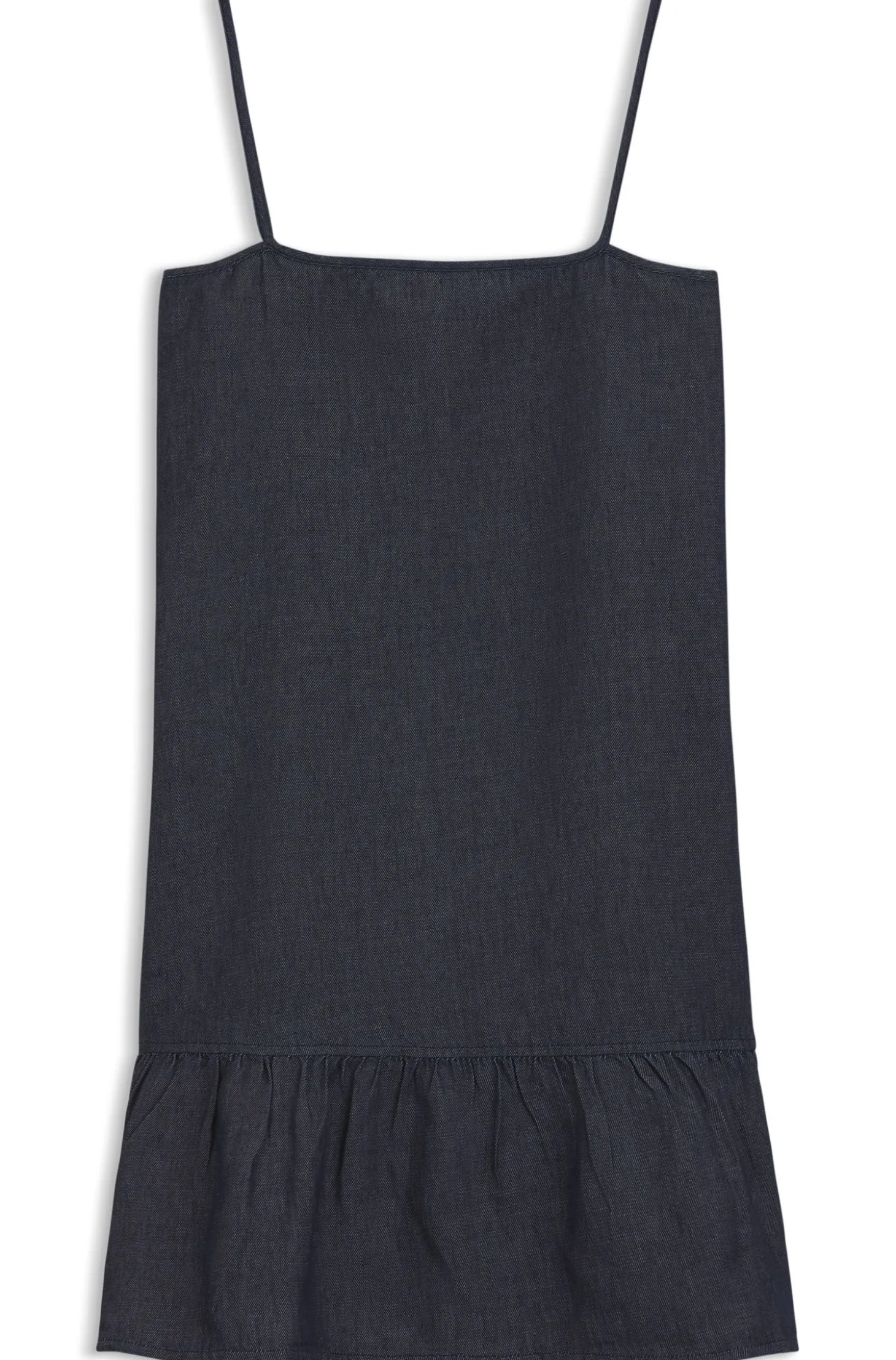 Trägerkleid aus Baumwoll-Mix-Denim mit Spaghettiträgern