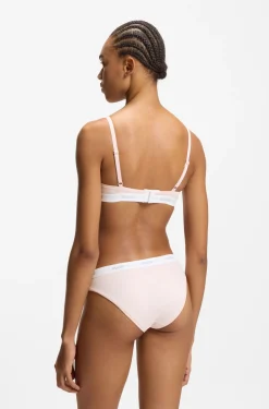 Triangel-BH aus Stretch-Baumwolle mit Logo-Band