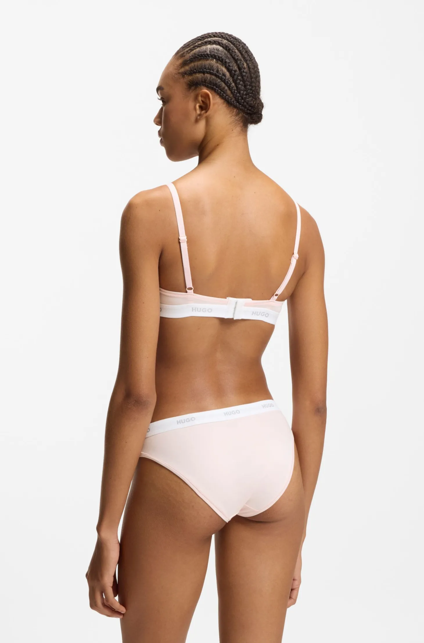 Triangel-BH aus Stretch-Baumwolle mit Logo-Band