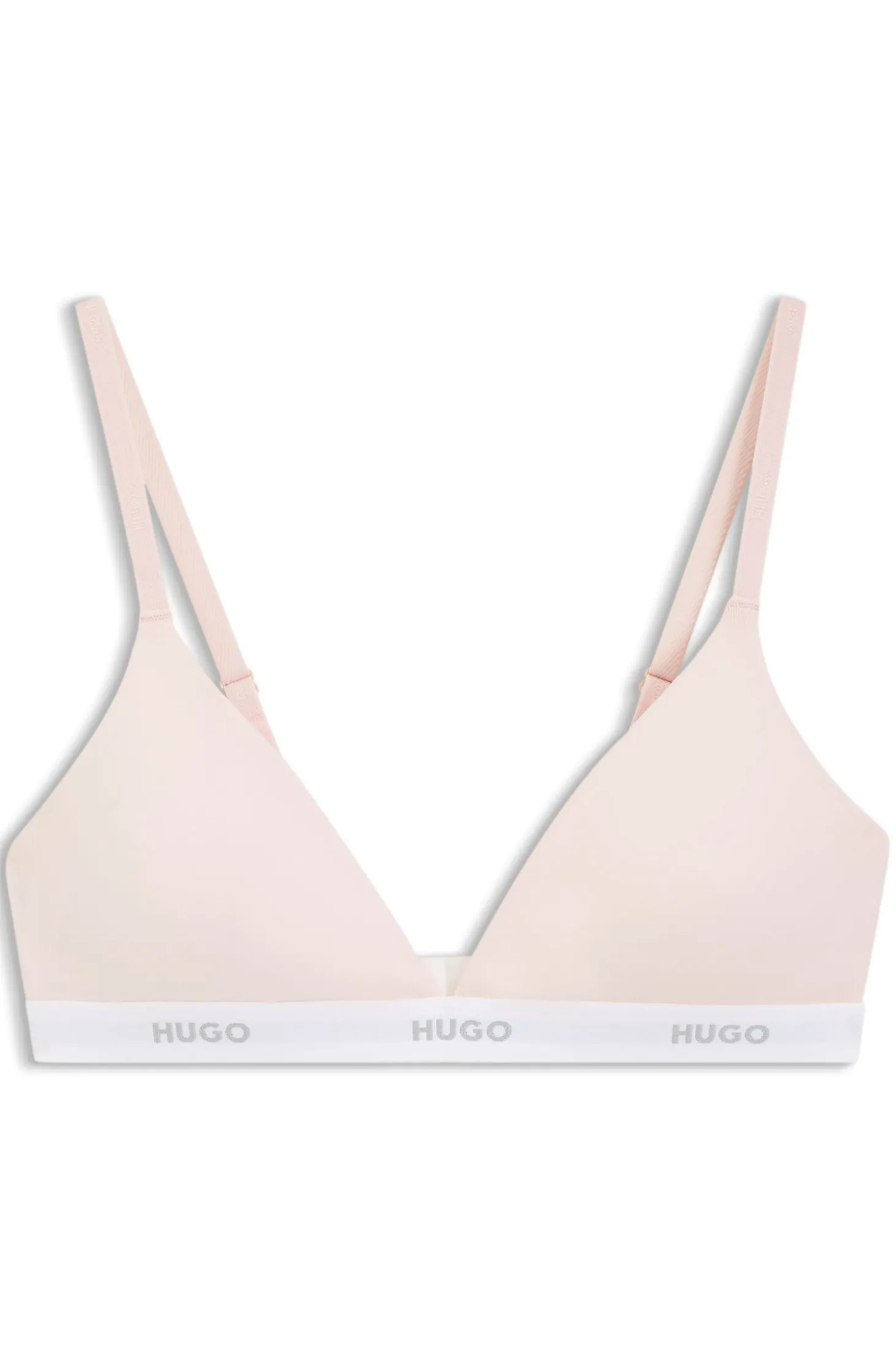Triangel-BH aus Stretch-Baumwolle mit Logo-Band