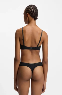 Triangel-BH aus Stretch-Baumwolle mit Logo-Details