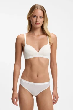 Triangel-BH aus Stretch-Jersey mit Logo-Riemchen