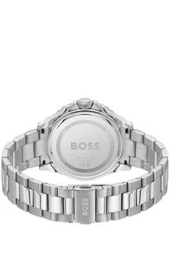 TROPER SPORT Uhr mit Edelstahlarmband und schwarzem Zifferblatt