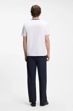 T-Shirt aus Baumwolle mit aufgedruckten Streifen