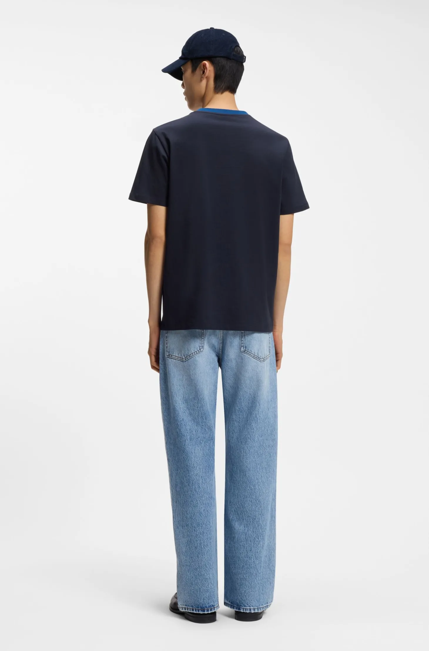 T-Shirt aus Baumwolle mit aufgedruckten Streifen