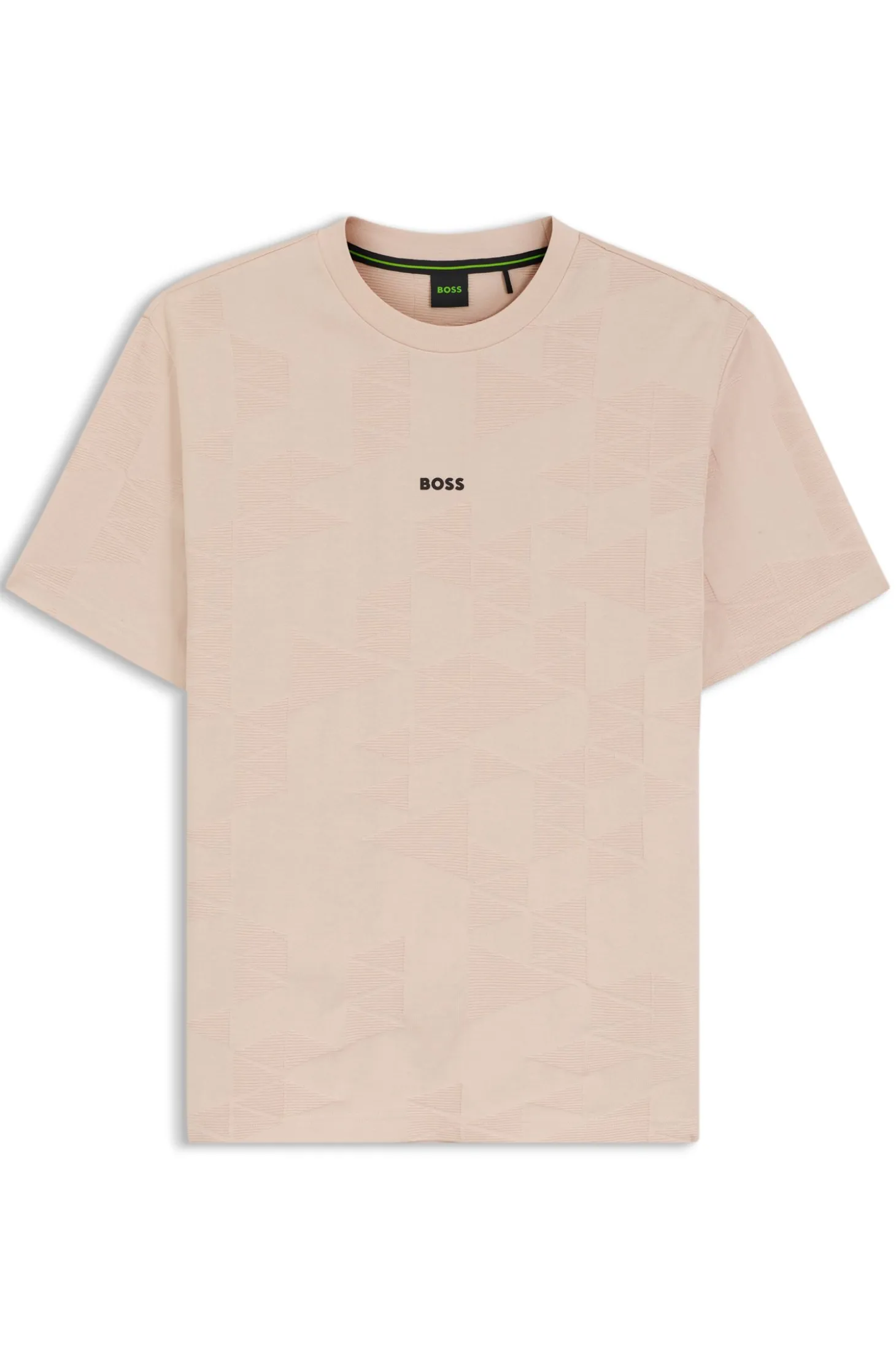 T-Shirt aus Baumwolle mit 3D-Jacquard-Muster