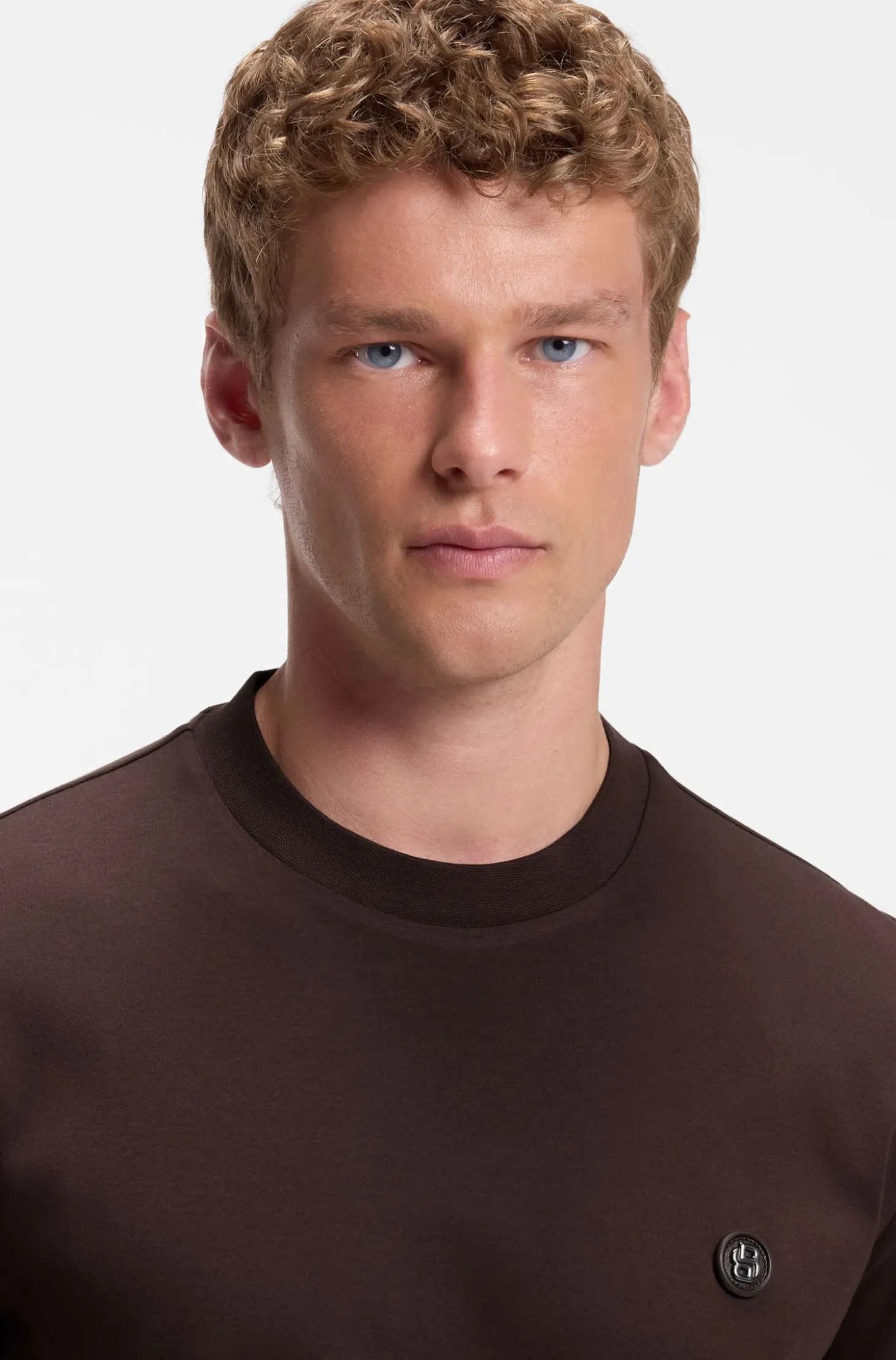 T-Shirt aus Baumwolle mit Double-B-Monogramm-Badge
