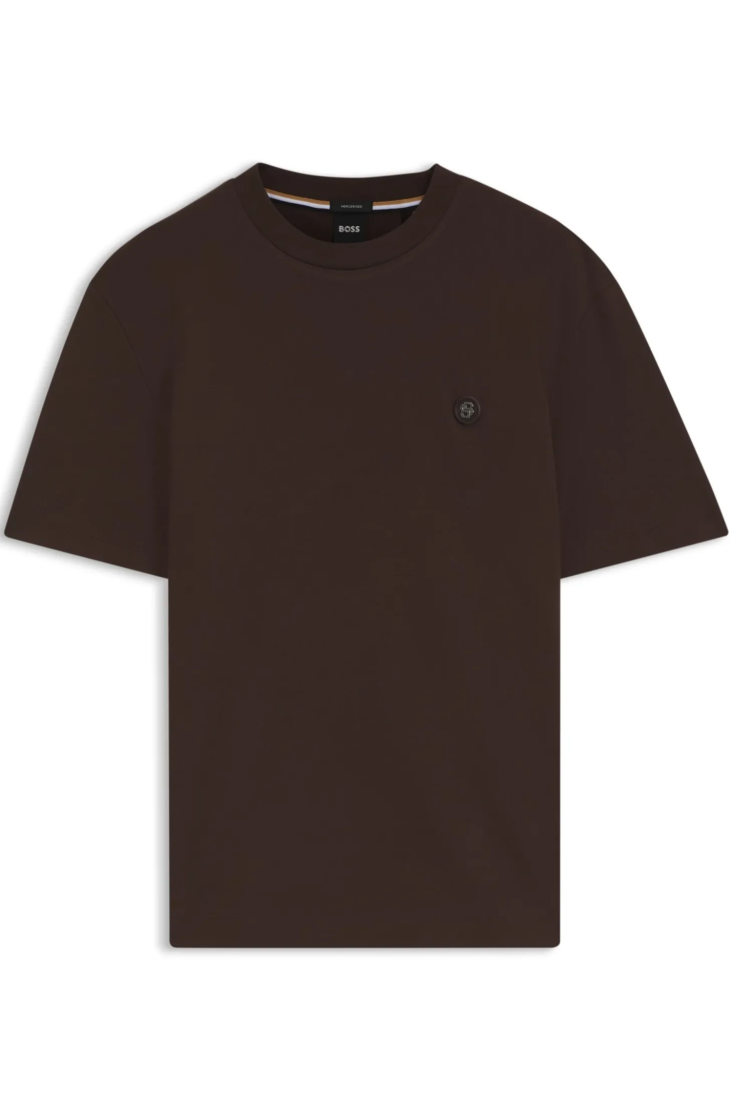 T-Shirt aus Baumwolle mit Double-B-Monogramm-Badge