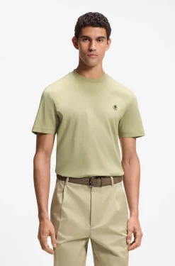 T-Shirt aus Baumwolle mit Double-B-Monogramm-Badge