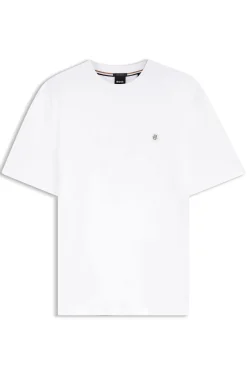 T-Shirt aus Baumwolle mit Double-B-Monogramm-Badge