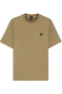 T-Shirt aus Baumwolle mit Double-B-Monogramm-Badge