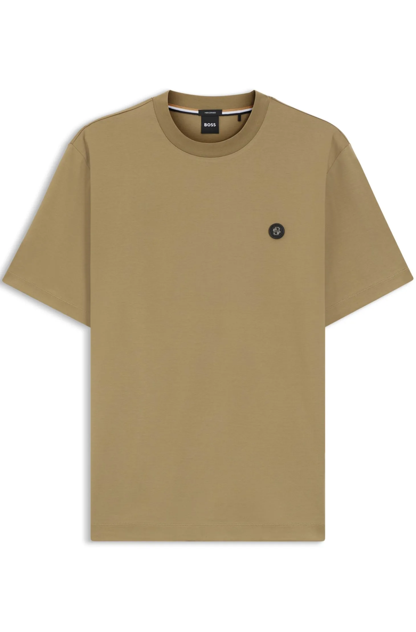 T-Shirt aus Baumwolle mit Double-B-Monogramm-Badge
