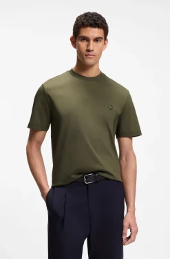 T-Shirt aus Baumwolle mit Double-B-Monogramm-Badge