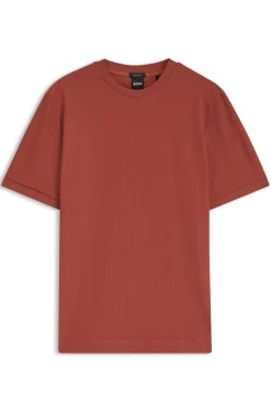 T-Shirt aus Baumwolle mit geometrischem Jacquard-Muster