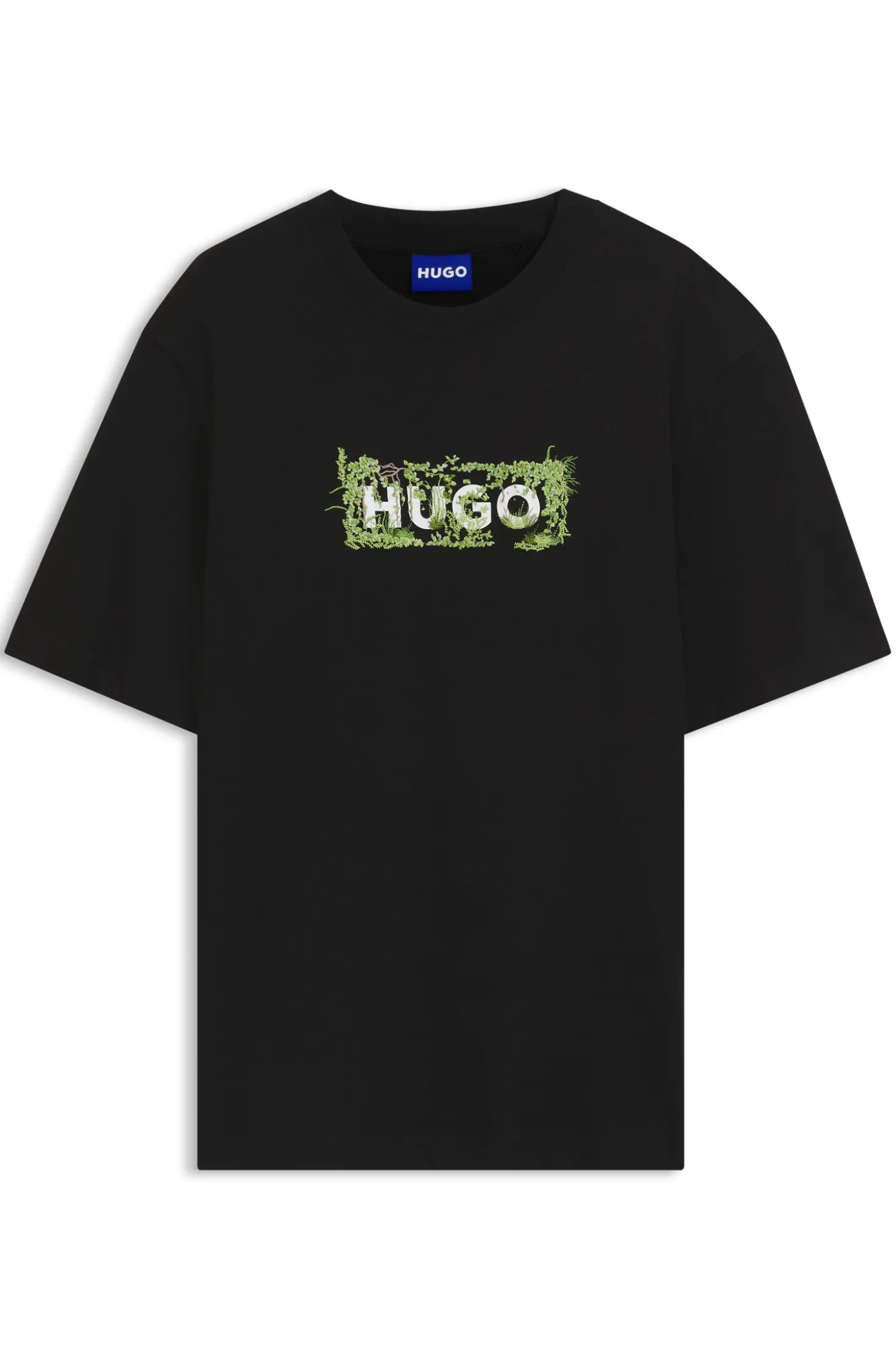 T-Shirt aus Baumwolle mit gesticktem Logo-Artwork