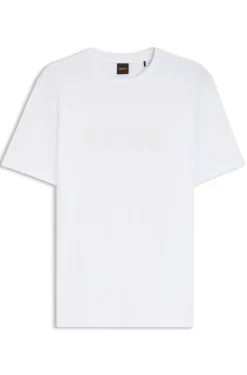 T-Shirt aus Baumwolle mit großem tonalem Logo