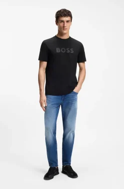 T-Shirt aus Baumwolle mit großem tonalem Logo