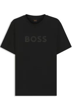 T-Shirt aus Baumwolle mit großem tonalem Logo