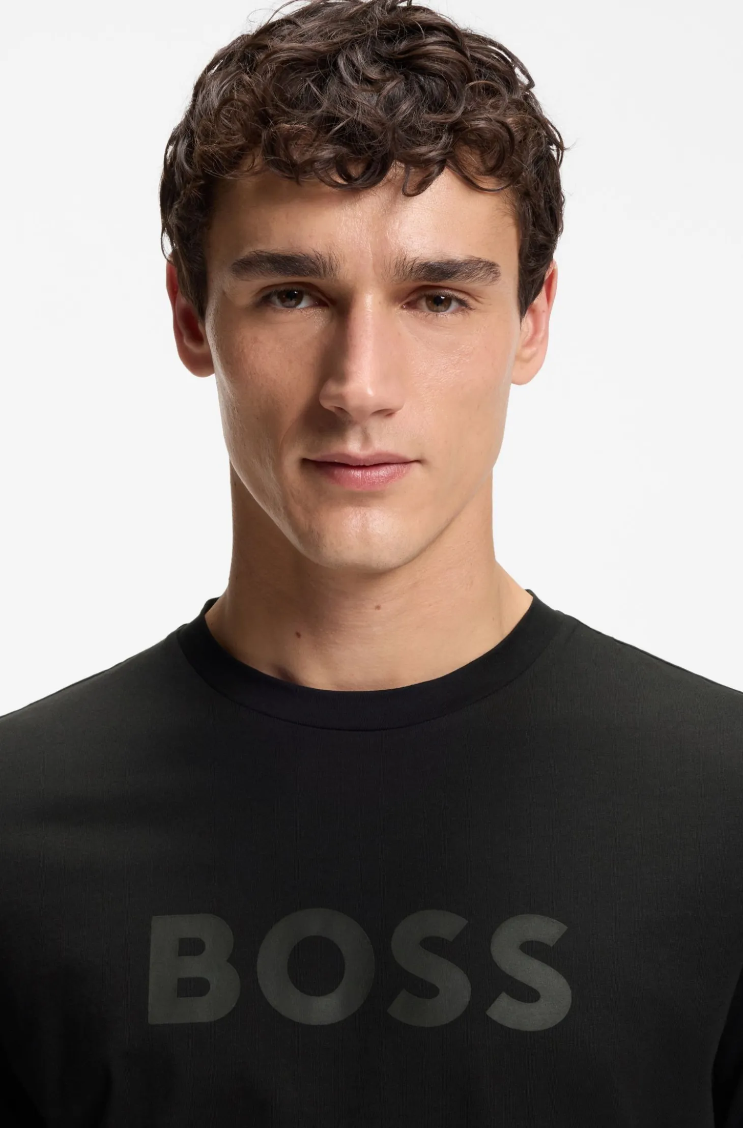 T-Shirt aus Baumwolle mit großem tonalem Logo