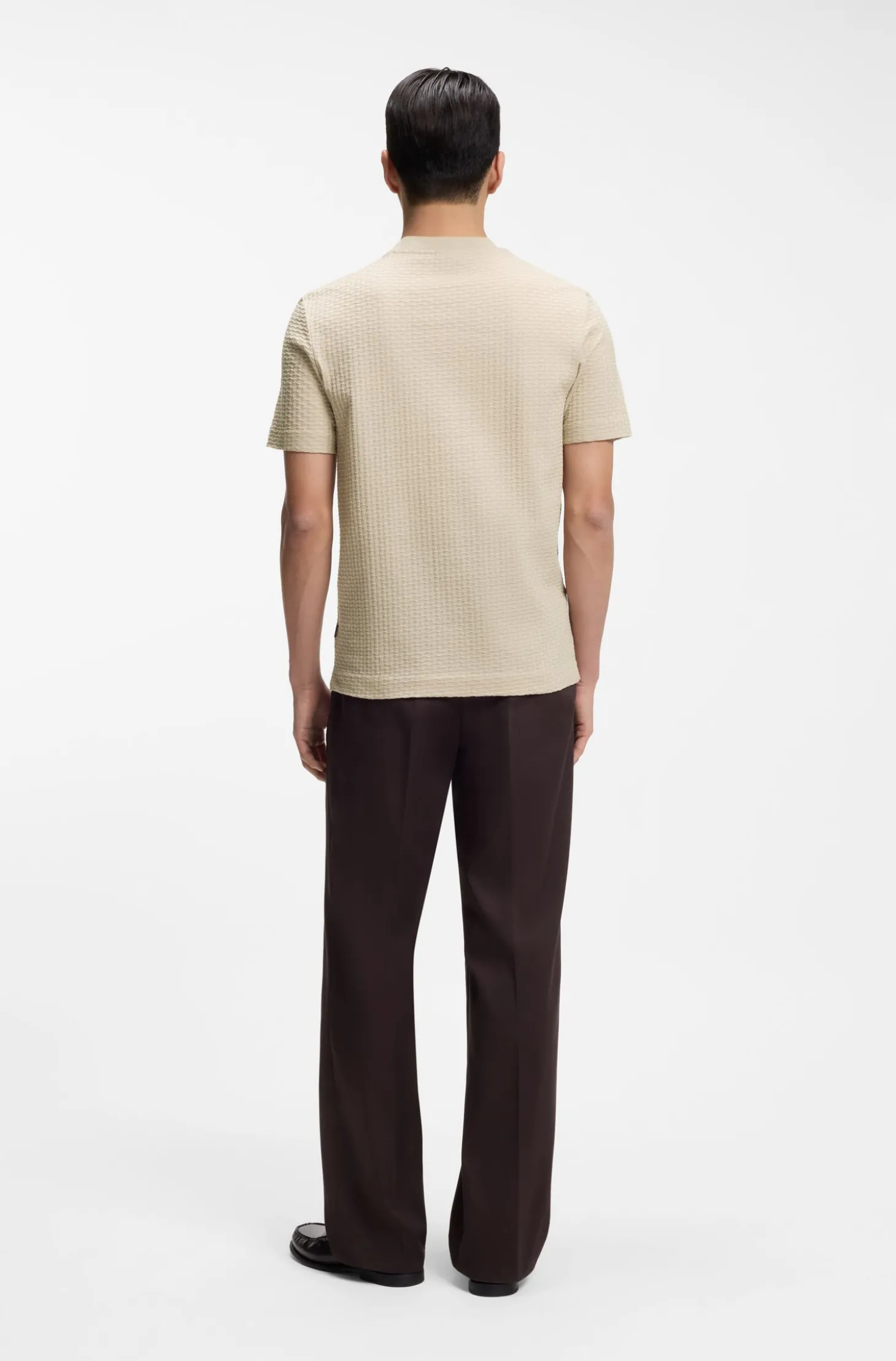T-Shirt aus Baumwolle mit Jacquard-Muster