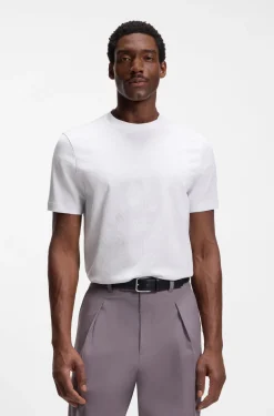 T-Shirt aus Baumwolle mit Jacquard-Muster
