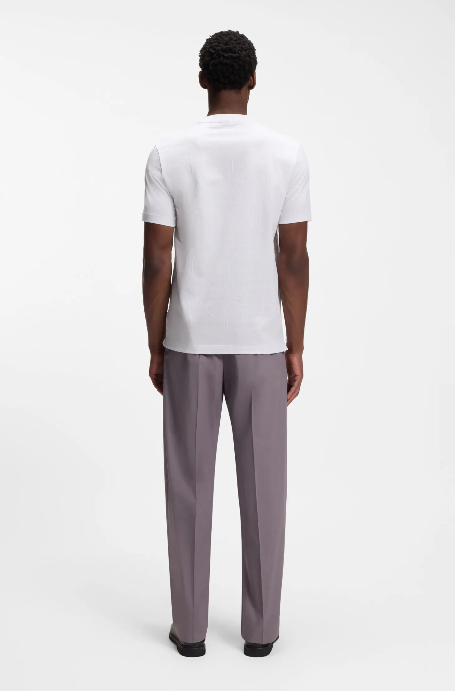 T-Shirt aus Baumwolle mit Jacquard-Muster